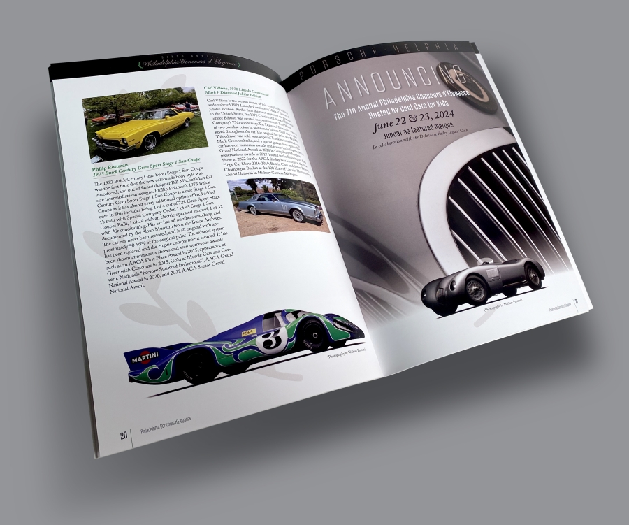 CCfK Philadelphia Concours 2023 program book spread